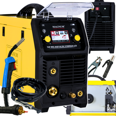 Spawarka inwertorowa MAGNUM THF MIG 202P AC/DC SYNERGIA LCD